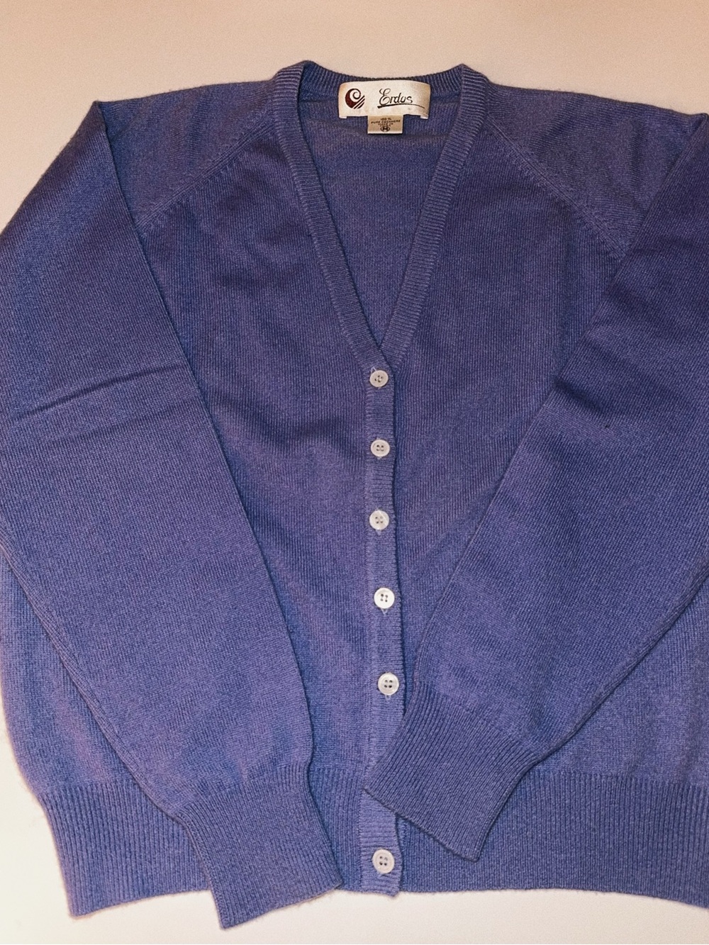Erdus Soft Blue •100% Cashmere • Erdus • Wisteria Sky • Classic Cardigan